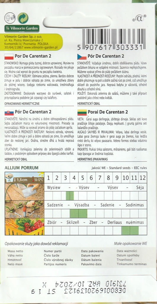 Pór De Carentan 2 - zimní (pěstování) Pór De Carentan 2 - zimní (pěstování)