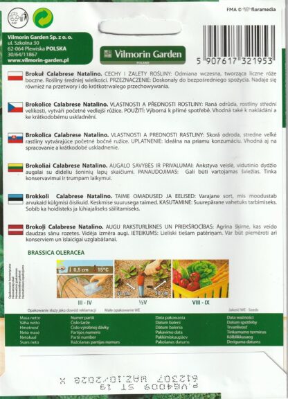Brokolice Calabrese Natalino BIO (pěstování)