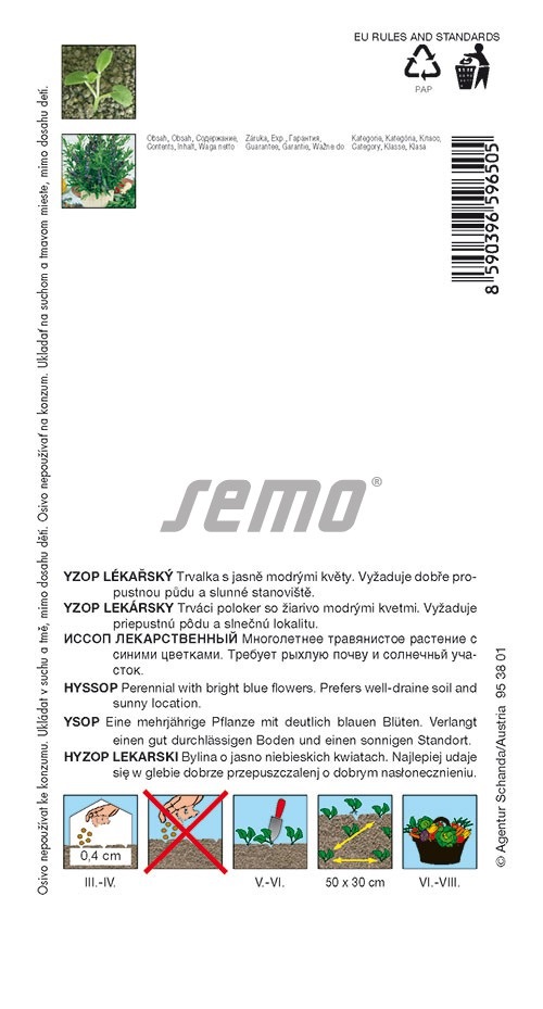 Yzop lékařský (pěstování) Yzop lékařský (pěstování)