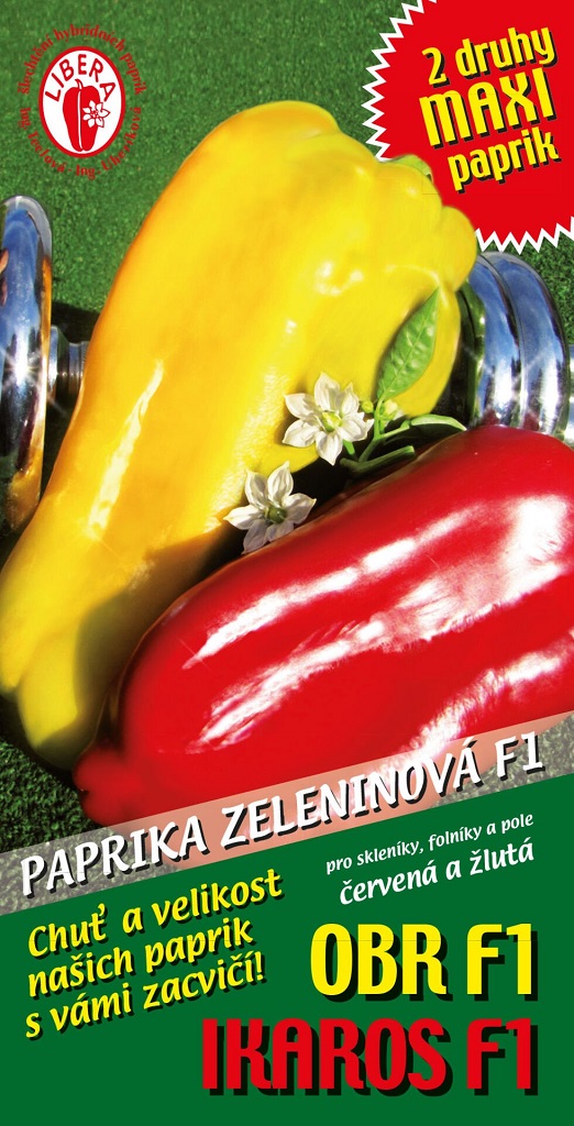 MAXI papriky Obr F1 a Ikaros F1 - žlutá a červená (Libera) MAXI papriky Obr F1 a Ikaros F1 - žlutá a červená (Libera)