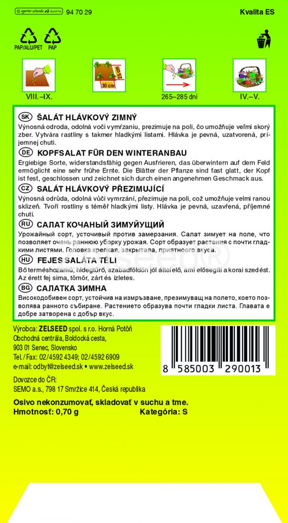 Salát hlávkový Humil - přezimující (pěstování) Salát hlávkový Humil - přezimující (pěstování)