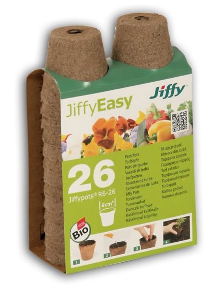 Rašelinové květináče Jiffypots® R6 - 26 (kulaté)