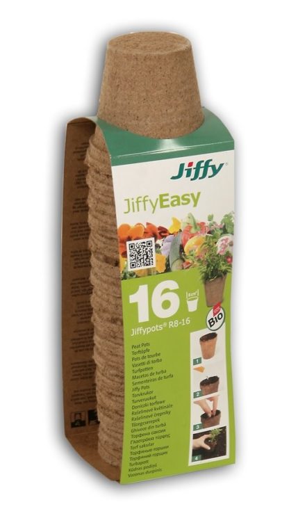 Rašelinové květináče Jiffypots® R8 - 16 (kulaté)