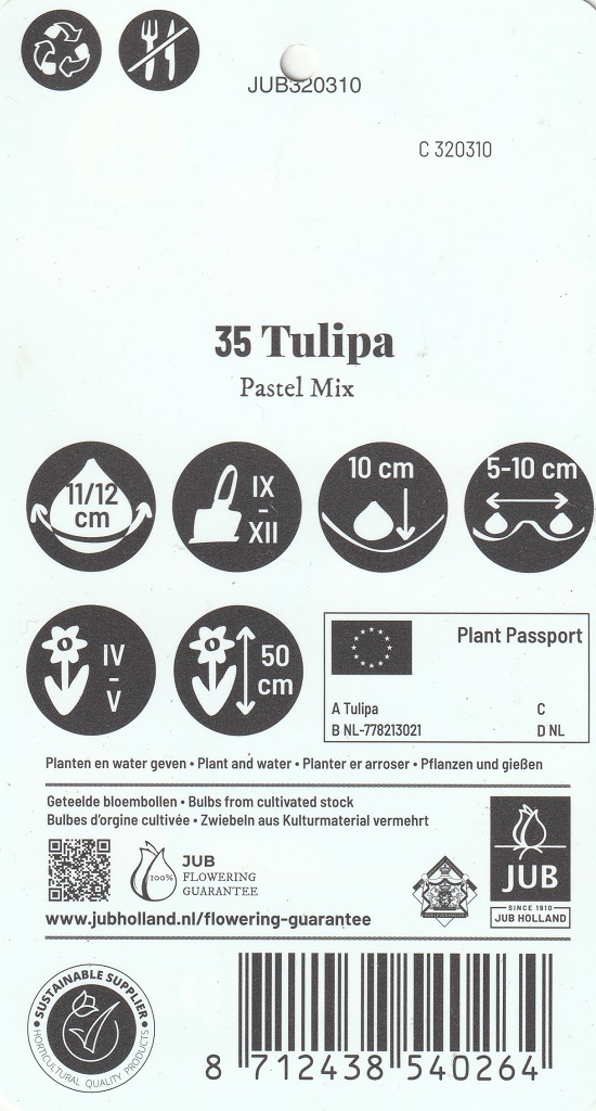 Tulipán Pastel Mix (35 cibulí, směs, XXL síťka, pěstování) Tulipán Pastel Mix (35 cibulí, směs, XXL síťka, pěstování)