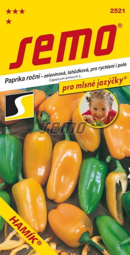 Paprika roční Hamík - lahůdková, oranžová (Semo)