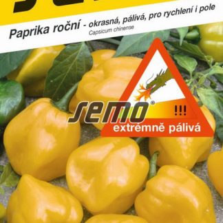 Paprika roční (pálivá) Habanero Lemon - žlutá (Semo)