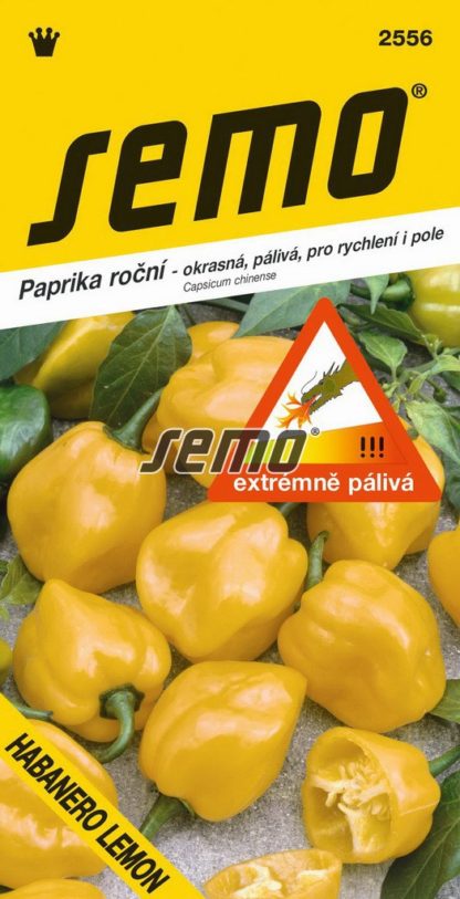 Paprika roční (pálivá) Habanero Lemon - žlutá (Semo)