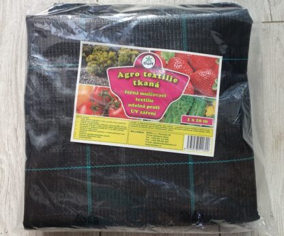 Agro textilie tkaná - černá, mulčovací, odolná proti UV záření, 1 x 10 m (BIOM)
