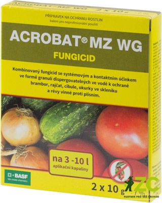 Kombinovaný fungicid proti plísni na bramborách, rajčatech, révě a okurkách ve skleníku (2x10g)