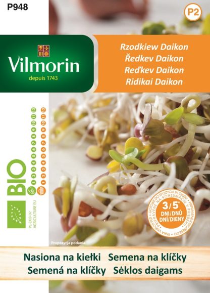 Ředkev Daikon - BIO semena na klíčky (Vilmorin)
