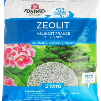 Zeolit - velikost frakce -1-2,5 mm, 5 litrů (rosteto)