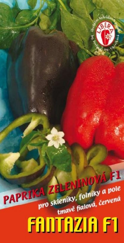 Paprika zeleninová Fantazia F1 - obdélníková, fialovo-červená (Libera)