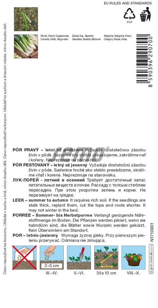Pór pravý Moravín F1 - letní až podzimní (pěstování) Pór pravý Moravín F1 - letní až podzimní (pěstování)