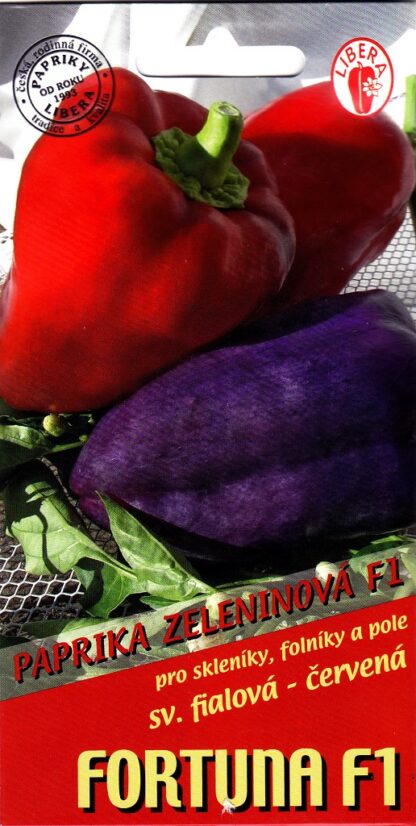 Paprika zeleninová Fortuna F1 - sladká, fialová-červená (Libera)