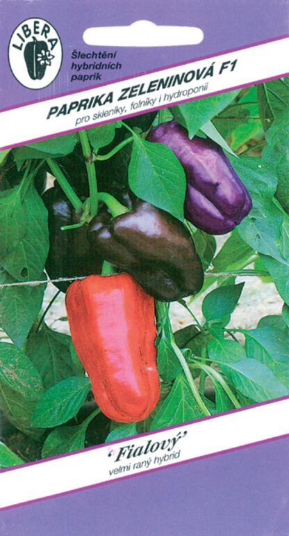 Paprika zeleninová Fortuna F1 - sladká, fialová-červená (starší sáček)