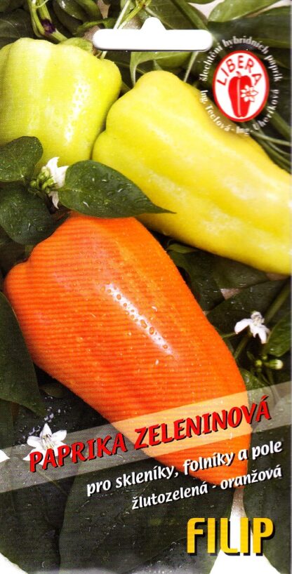 Paprika zeleninová Filip - klasická, sladká, žlutozelená-oranžová (Libera)