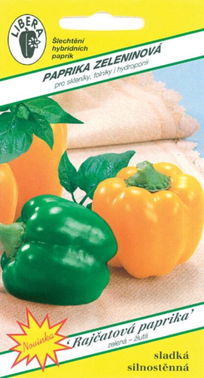 Paprika zeleninová Ludmila - rajčatová, sladká, silnostěnná, zelená-žlutá (Libera)