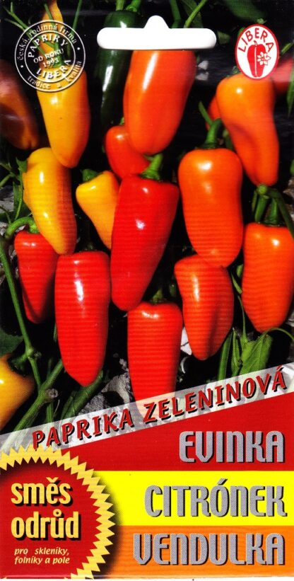 Paprika zeleninová Evinka, Citrónek a Vendulka - směs (Libera)