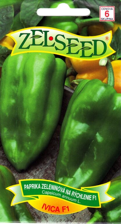 Paprika zeleninová Ivica F1 - sladká, tmavězelená-žlutooranžová, jehlan, k rychlení (Zelseed)