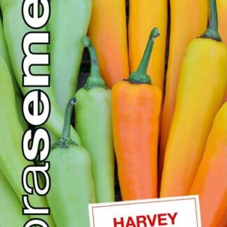 Paprika roční Harvey - kozí roh, jemně pálivá, světlezelená-žlutooranžová (Dobrasemena)