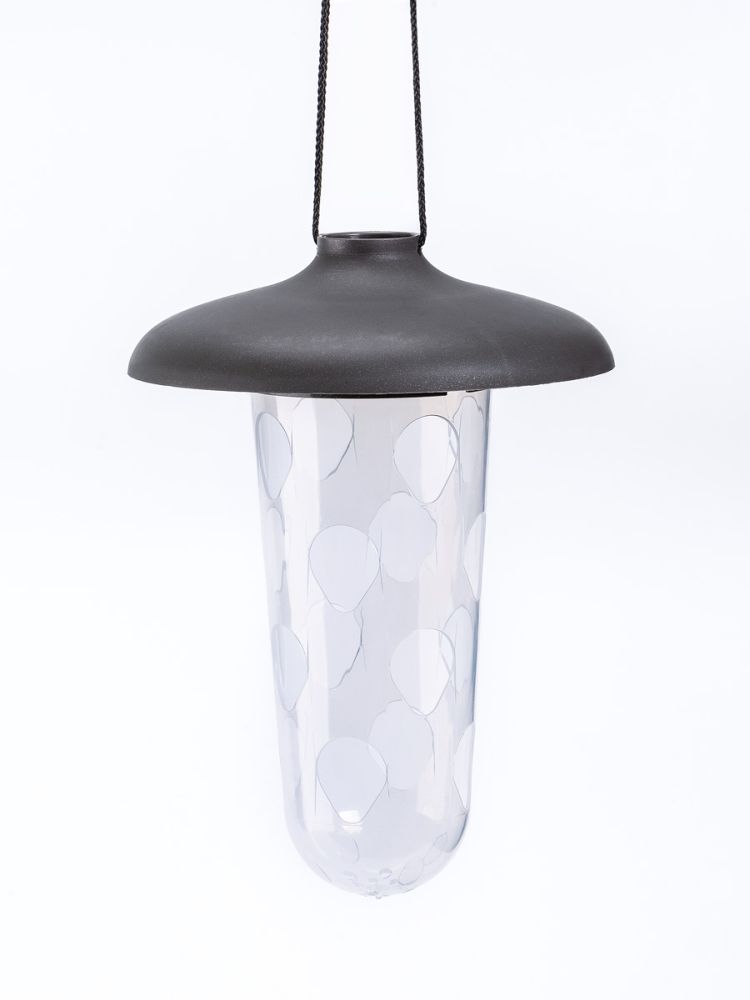 Krmítko a pítko pro venkovní ptactvo Robin - sada 3v1, antracitová barva, zásobník na lojové koule Krmítko a pítko pro venkovní ptactvo Robin - sada 3v1, antracitová barva, zásobník na lojové koule