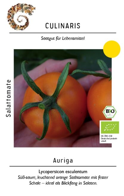 Rajče tyčkové Auriga - salátové, pomerančové, BIO (CULINARIS)