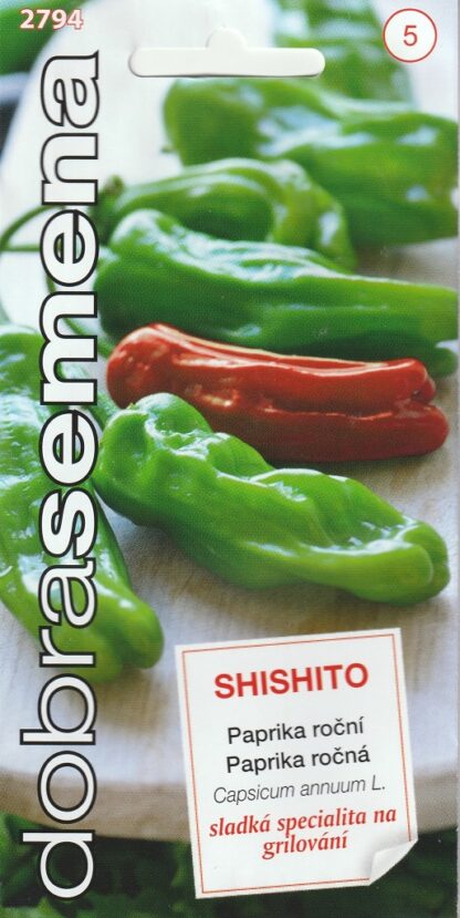Paprika roční Shishito - japonská, sladká, na grilování, zelená-červená (Dobrasemena)