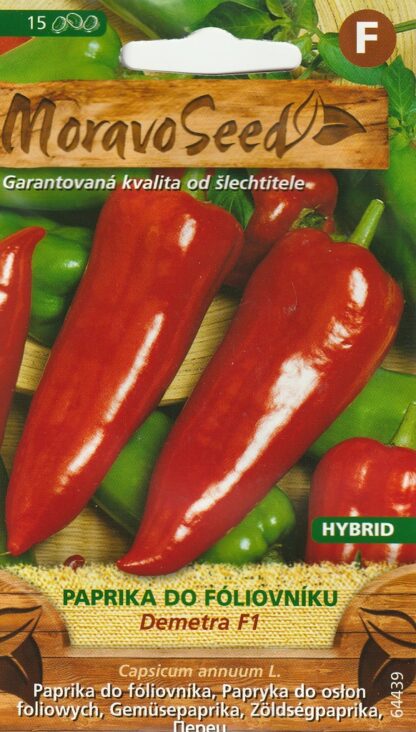 Paprika roční Demetra F1 - do fóliovníku, zelená-červená (MoravoSeed)