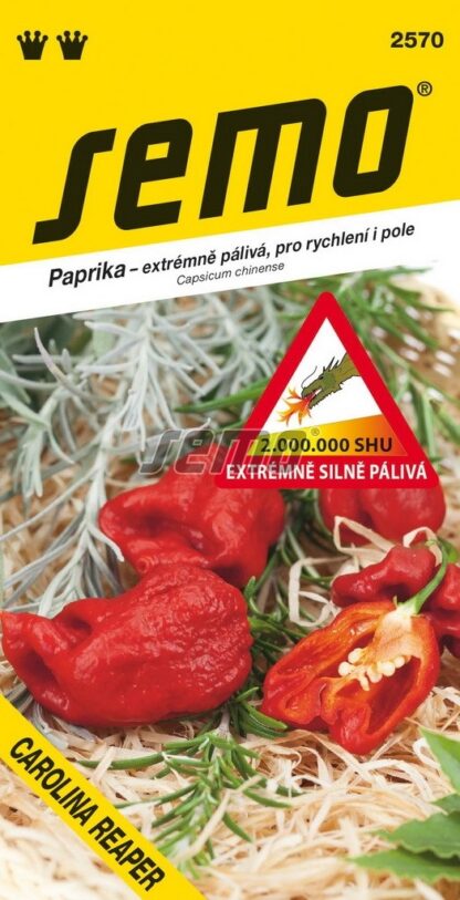 Paprika čínská Carolina Reaper - extrémně silně pálivá, červená (Semo)