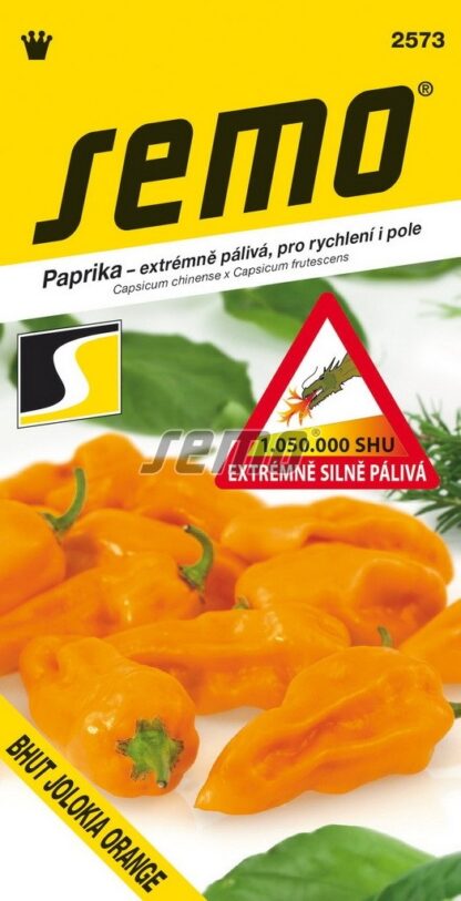Paprika Bhut Jolokia Orange - oranžová, extrémně silně pálivá (Semo)