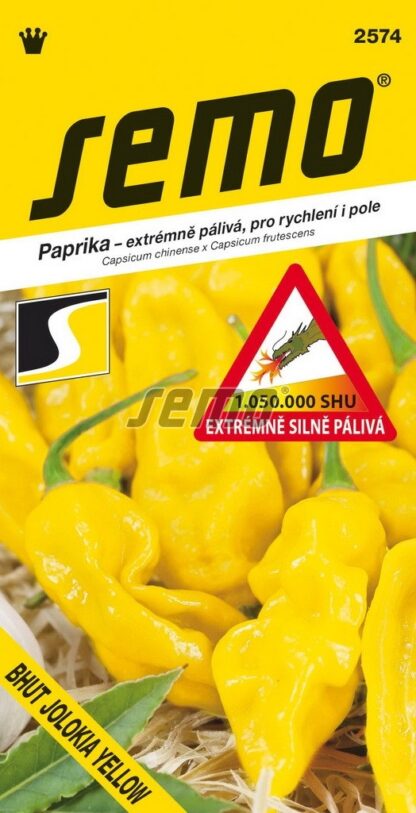 Paprika Bhut Jolokia Yellow - žlutá, extrémně silně pálivá (Semo)