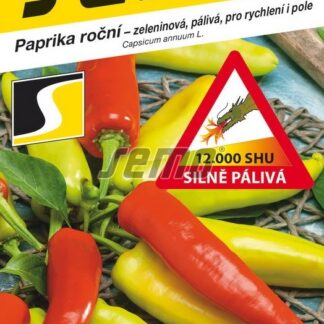 Paprika roční Srilanus F1 - zeleninová, silně pálivá, světlezelená-světlečervená (Semo)