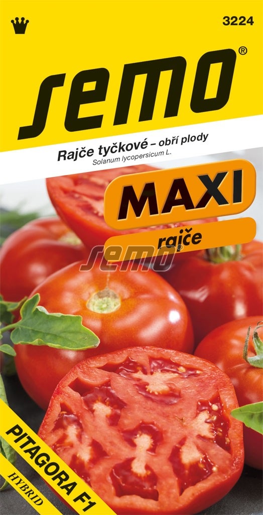 Rajče tyčkové Pitagora F1 - obří plody, MAXI (Semo) Rajče tyčkové Pitagora F1 - obří plody, MAXI (Semo)