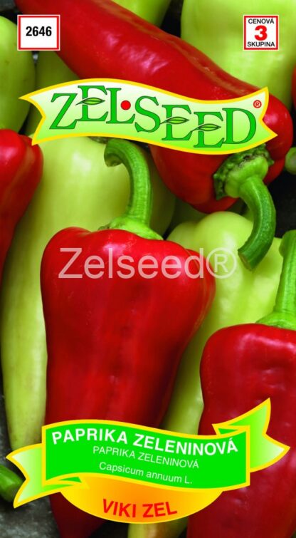 Paprika zeleninová Viki Zel - sladká, žlutozelená-červená, kapie, polní (Zelseed)