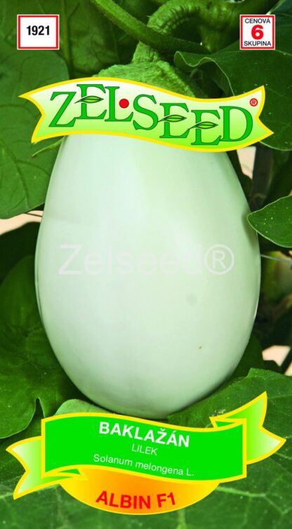 Lilek (baklažán) Albin F1 - vejcovitý, bílý (Zelseed)