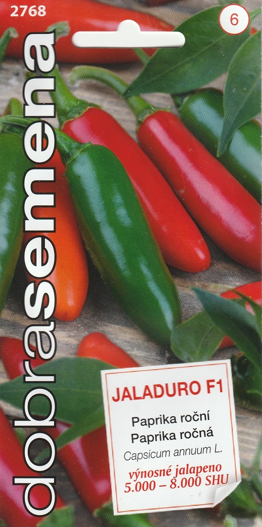 Paprika roční Jaladuro F1 - výnosné Jalapeño, středně pálivá, zelená-červená (Dobrasemena)-cervena Paprika roční Jaladuro F1 - výnosné Jalapeño, středně pálivá, zelená-červená (Dobrasemena)