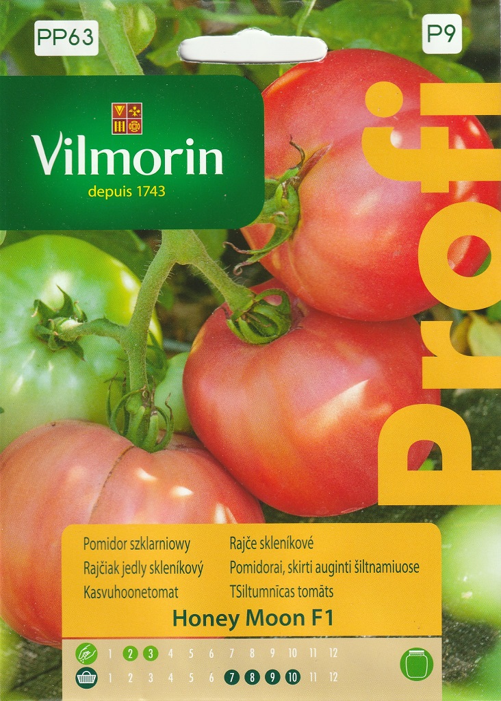 Rajče tyčkové Honey Moon F1 - malinové, velké plody, odolné plísni (Vilmorin) Rajče tyčkové Honey Moon F1 - malinové, velké plody, odolné plísni (Vilmorin)