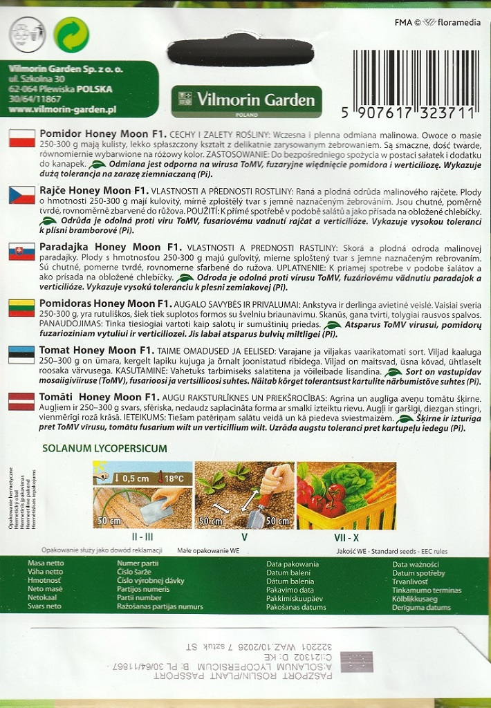 Rajče tyčkové Honey Moon F1 - malinové, velké plody, odolné plísni (pěstování) Rajče tyčkové Honey Moon F1 - malinové, velké plody, odolné plísni (pěstování)