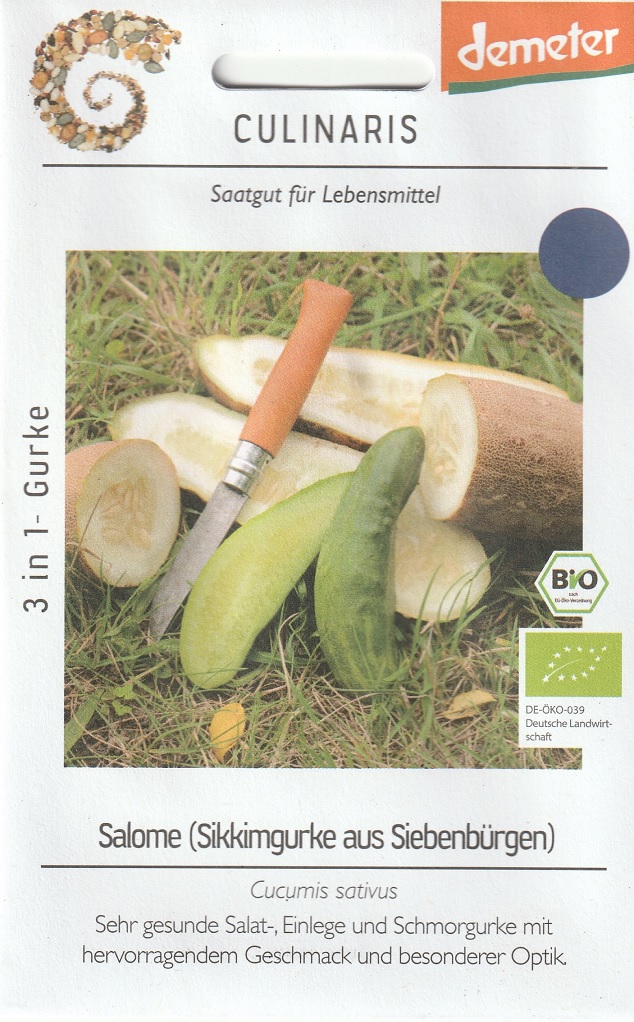 Okurka setá Salome - Sikkim, hnědá, síťovaná, polní, odolná chorobám, BIO (CULINARIS) Okurka setá Salome - Sikkim, hnědá, síťovaná, polní, odolná chorobám, BIO (CULINARIS)