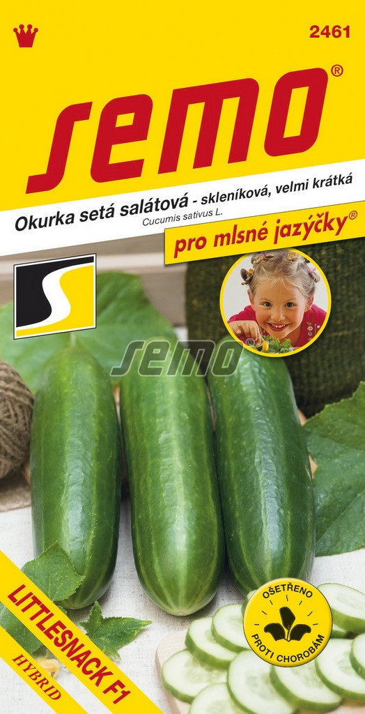 Okurka setá salátová Littlesnack F1 - mini hadovka, skleníková, velmi krátká (Semo)