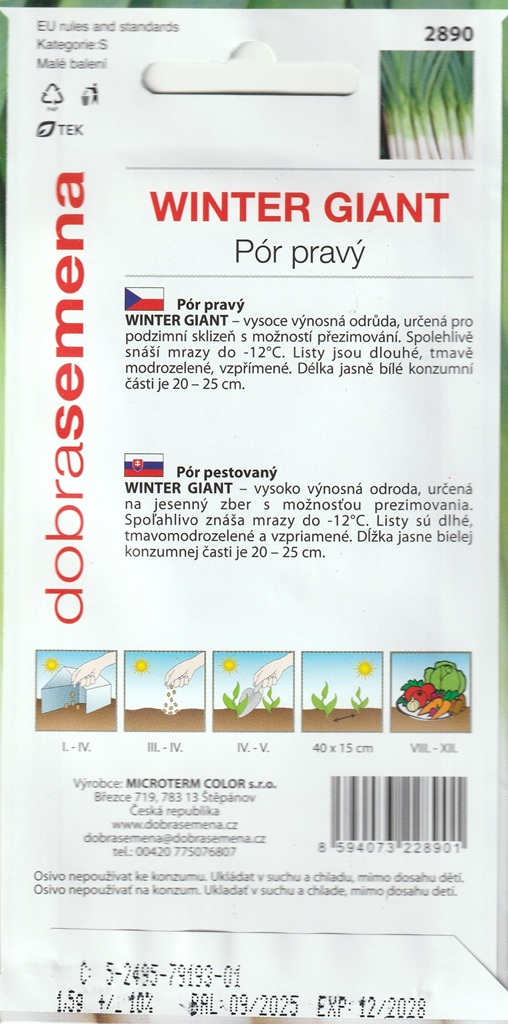Pór pravý Winter Giant - podzimní a zimní (pěstování)