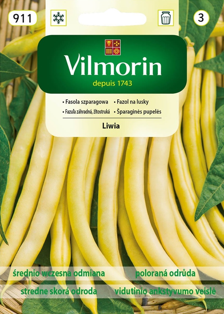 Fazol na lusky Liwia - trpasličí, světle žlutý (Vilmorin) Fazol na lusky Liwia - trpasličí, světle žlutý (Vilmorin)