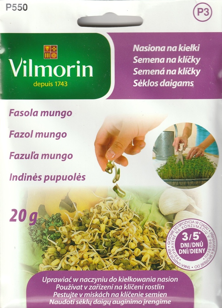 Fazol mungo - semena na klíčky (Vilmorin) Fazol mungo - semena na klíčky (Vilmorin)