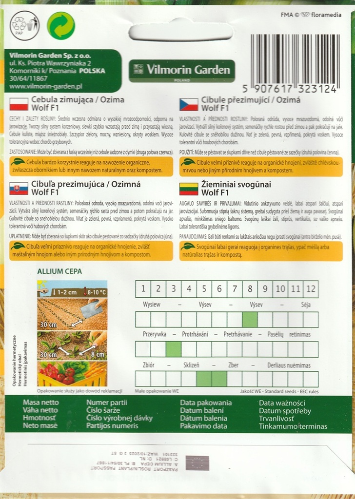 Cibule Wolf F1 - ozimá, kulovitá, mrazuvzdorná (pěstování) Cibule Wolf F1 - ozimá, kulovitá, mrazuvzdorná (pěstování)