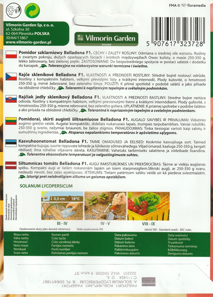 Rajče tyčkové Belladona F1 - skleníkové, kulovité (pěstování) Rajče tyčkové Belladona F1 - skleníkové, kulovité (pěstování)