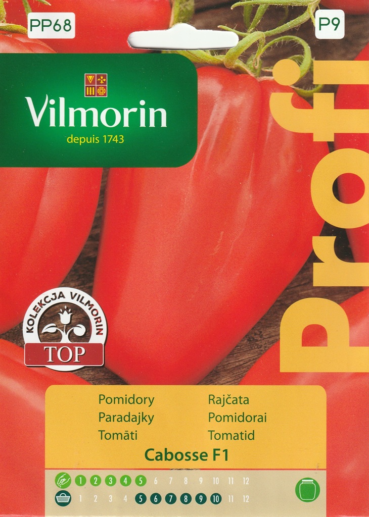 Rajče tyčkové Cabosse F1 - protáhlé bůvolí srdce, bezsemenné (Vilmorin) Rajče tyčkové Cabosse F1 - protáhlé bůvolí srdce, bezsemenné (Vilmorin)