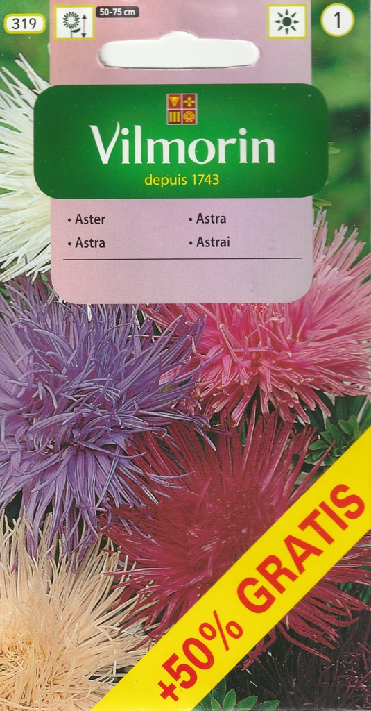 Astra čínská jehlicovitá - směs, o 50 % větší balení (Vilmorin)