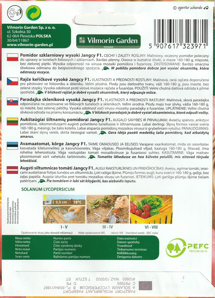 Rajče tyčkové Jangcy F1 - skleníkové, salátové, malinové, oválné (pěstování)